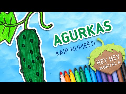 Video: Kaip Nupiešti Agurką