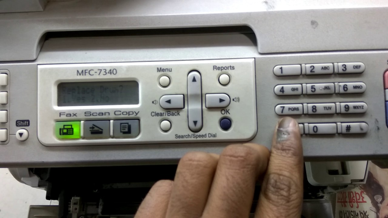 how to reset toner & drum brother printer MFC-7340 - YouTube