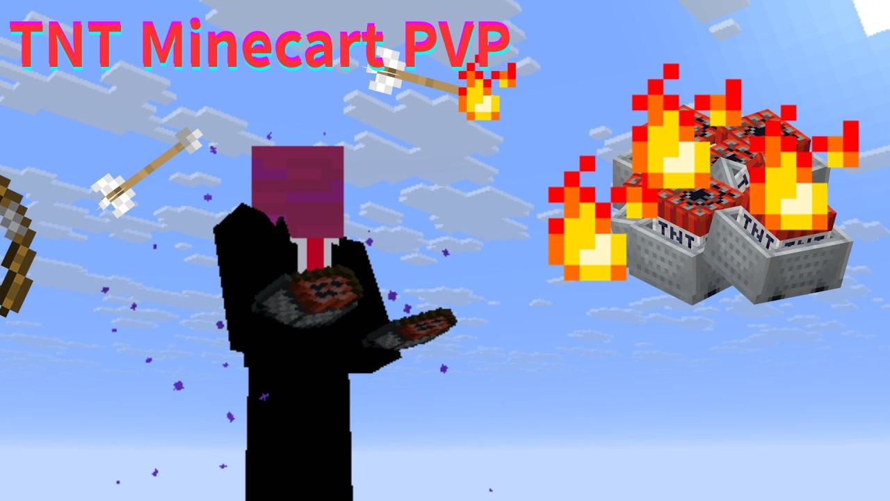 TNT Minecart PVP practice(i suck:P )