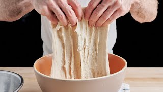 How to stretch and fold sourdough vigorously