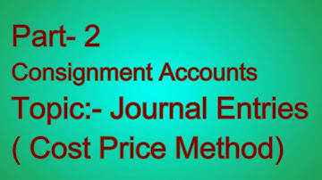 #Part-2 Consignment Account Introduction - Financial Accounting - B.COM/BBA/CA CS Foundation