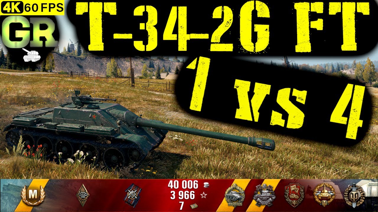 World of Tanks T-34-2G FT Replay - 9 Kills 3.4K DMG(Patch 1.4.1)