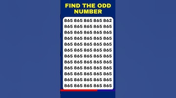 Can You Find the Odd Number in Just 10 Seconds? Challenge Yourself! 🔍🔢 #shorts