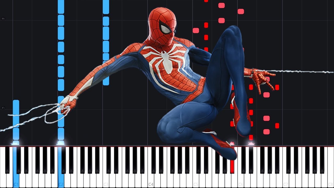 Main Theme - Marvel's Spider-Man (PS4) [Piano Tutorial] (Synthesia) //  AqareCover - YouTube