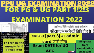 🔥Patliputra University PG UG part1/2/ 3examination latest information🔥admit card🔥exam date🔥PPU exam🔥