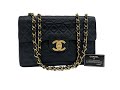 Chanel Vintage 1991 - 1994 Maxi Single Flap Black Lambskin GHW