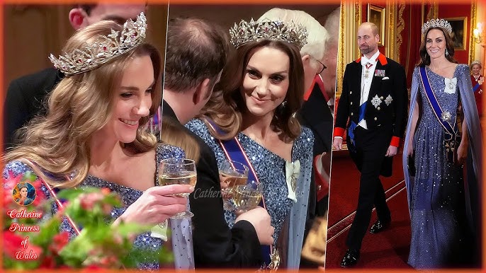 Catherine Steals The Night With Her Most Dramatic Tiara Ever In Glittering State Banquet Debut
