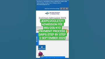 Jexpo/Voclet/ITI Admission Fee Payment Process 2025 | Jexpo/Voclet/ITI Fee Payment Step By Step 2025
