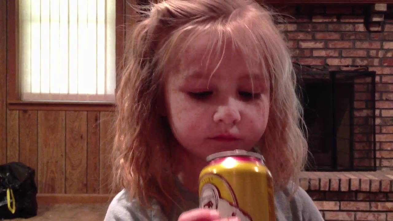 Kate gulping Buffalo Rock