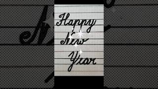 Happy new year in English |Cursive Handwriting practice shorts handwriting animal