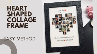 Heart shaped photo collage frame♥️| easy method |fidha artz screenshot 1