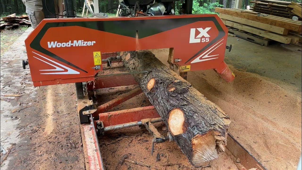Milling 6x6 Posts from Cypress Trees with WoodMizer LX55 sawmill YouTube