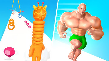 Long Neck Run 🆚 Muscle Rush🌻🧿🌺🌈Max Levels Walkthrough Android IOS Update Gameplay ADT23