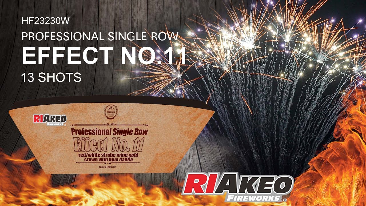 Single Racks Fireworks Professional Single Row 13 shots HF23230W 30mm | RIAKEO FIREWORKS - YouTube