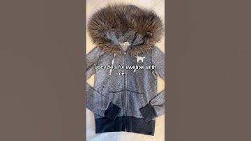 how to make the VIRAL pinterest fur hoodie… #y2k #mcbling #fashion #upcycle #2000s