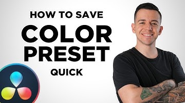 How to Save Color Preset in Davinci Resolve