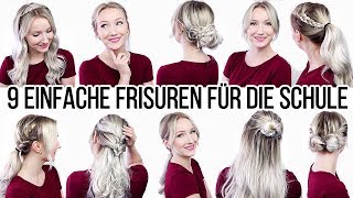 9 FRISUREN in 6 MINUTEN! WIRKLICH EINFACH & SCHNELL - SCHULE/UNI/ARBEIT - TheBeauty2go