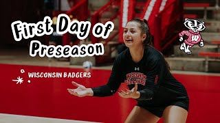 First Day of Preseason Wisconsin Volleyball Gear Haul Practice Meetings