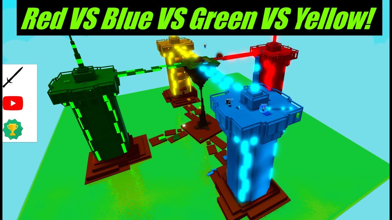 Roblox Red Vs Blue Vs Green Vs Yellow Youtube - red vs blue vs green vs yellow roblox