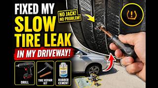 DIY Vehicle Tire Hole Patch | Fix in Driveway or Roadside without Removing Wheel | Simple Fast Cheap