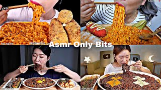 ASMR Satisfying bites of noodles Compilation//Compilation//no talking//Bites only//asmr Mukbang