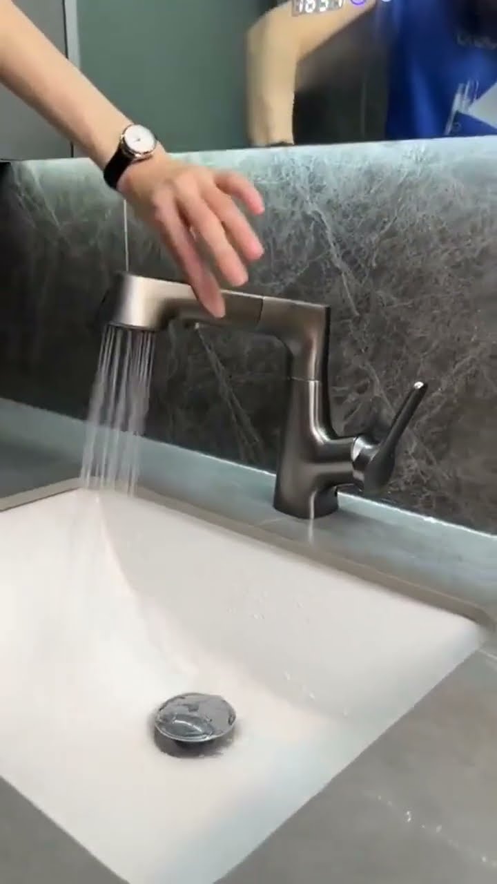 Modern Bathroom Telescopic Basin Waterfall Faucet⁠