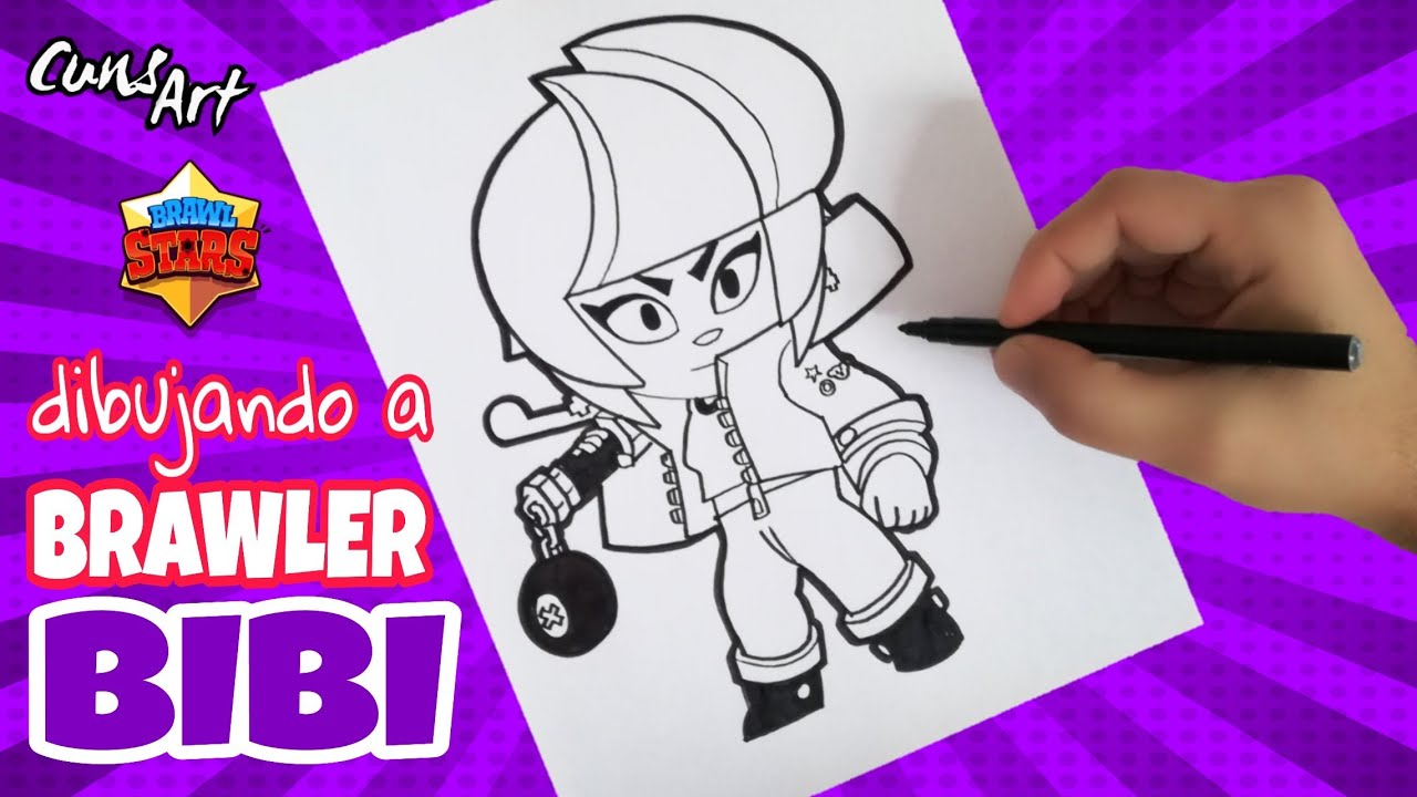 Como Dibujar A Bibi Brawl Stars How To Draw Bibi Youtube - como desenhar a bibi do brawl stars facil