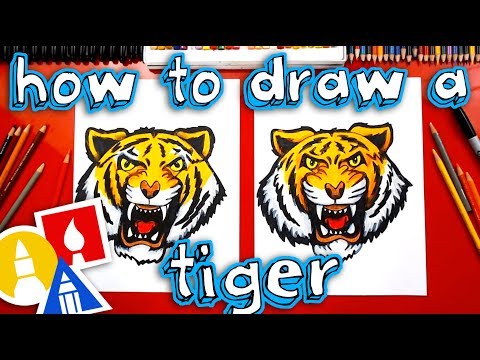 Video: How To Draw A Tiger Face