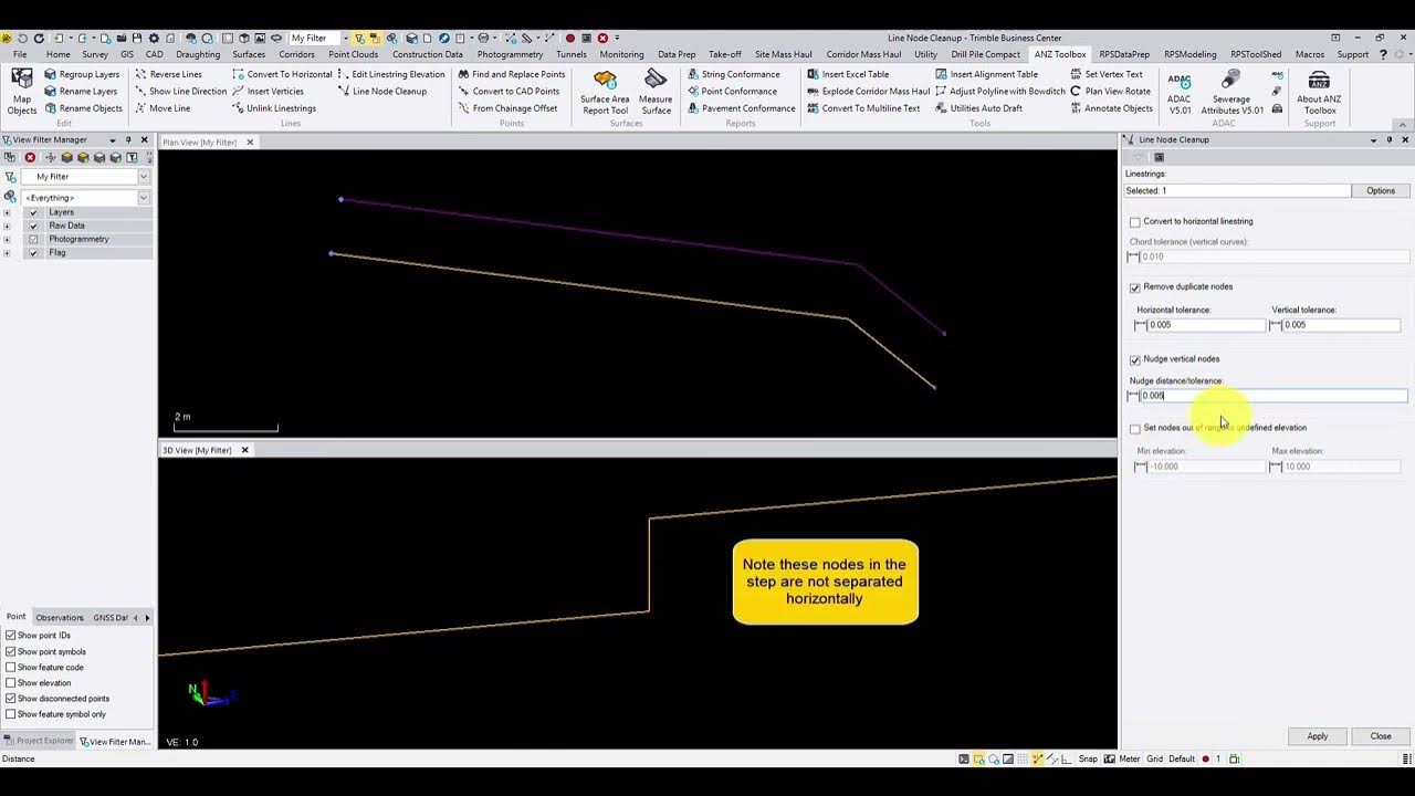 Trimble Business Center Line Node Cleanup V1.1 YouTube