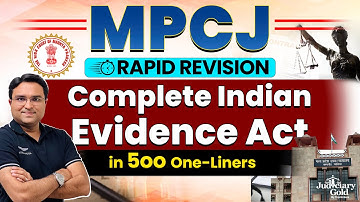 Complete Indian Evidence Act in 500 One-Liners | Part - 1 | MPCJ Rapid Revision