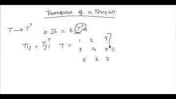 Tensor 9 | Transose of a tensor