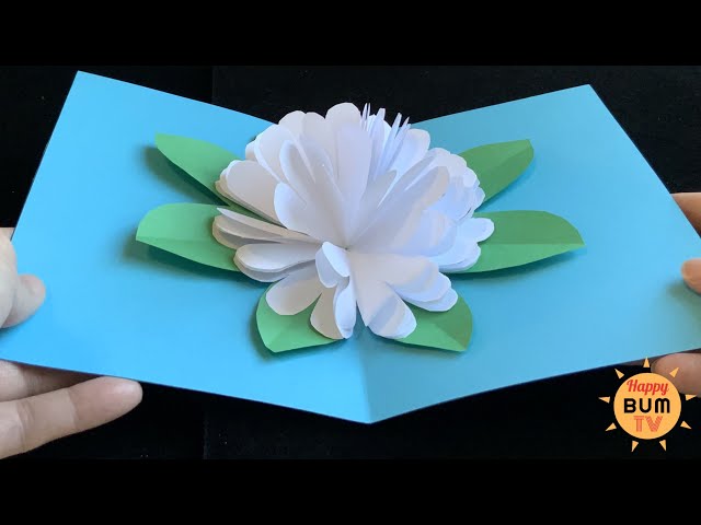 5 Minute Flower Pop Up Card I Easy Diy
