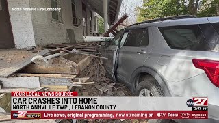 Car crashes into Lebanon County residence