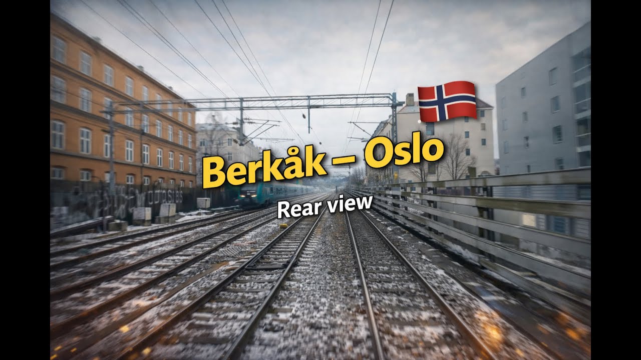 Berkåk – Oslo | Real-Time Train Cab Ride Through Norway (Rear View)