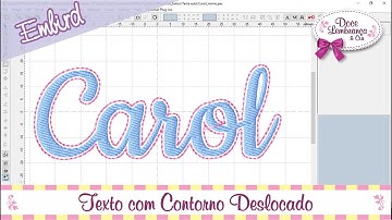 Texto com contorno Deslocado no Embird