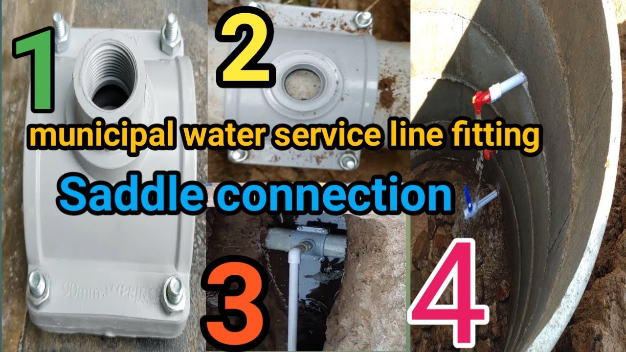 How to fitting municipal water service line#pvc saddle fitting &water ...