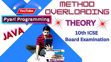 Java Method Overloading Theory | 10th ICSE Java Method Overloading Theory Important Points