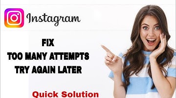 How To Fix And Solve Too Many Attempts Try Again Later On Instagram App | Easy Fix