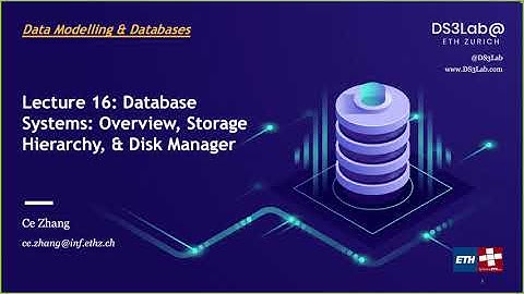 Lecture 16. Database Systems (Data Modelling and Databases 2022)