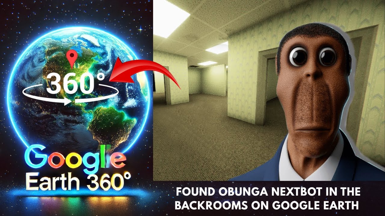 VR 360° - Found Obunga nextbot in the backrooms on Google Earth!