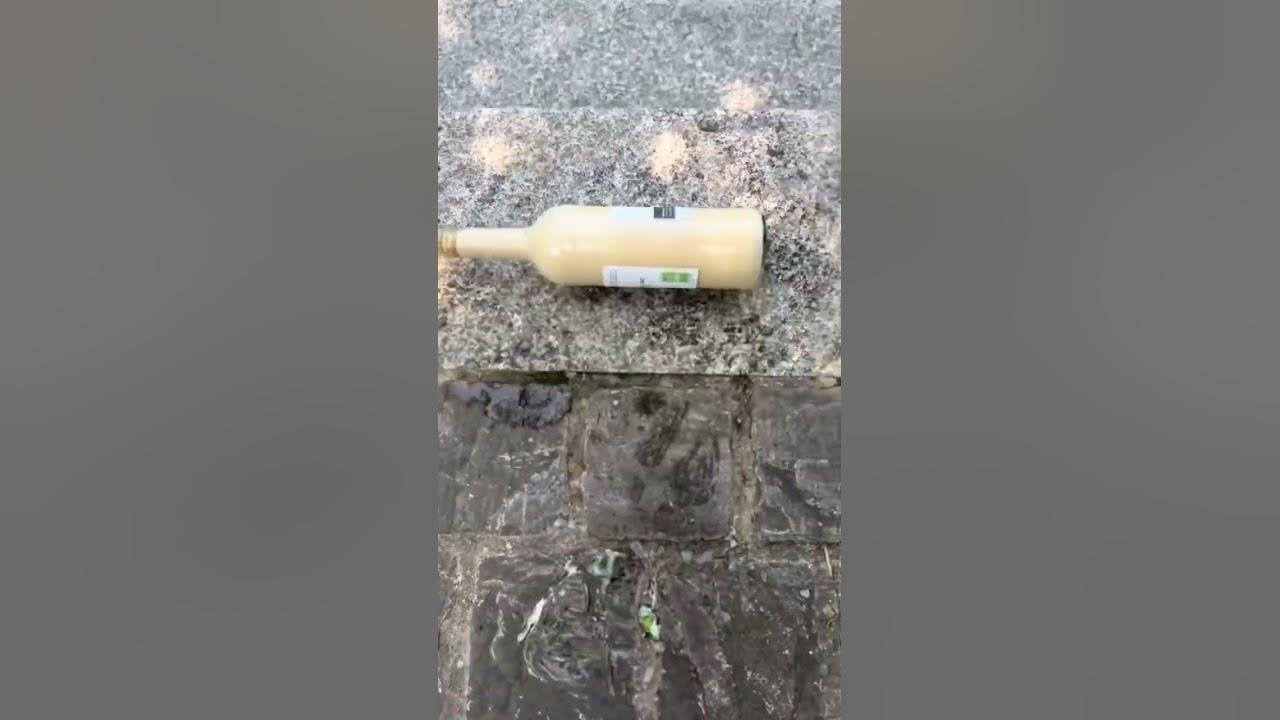 Crushing Crunchy & Soft Things ! Breaking glass bottles ⚠️đŹ #short 25 #