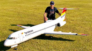 Amazing Rc Fokker-70 / Huge Electric Model Airliner / Tyrolean Airways / Flight Demonstration !!!