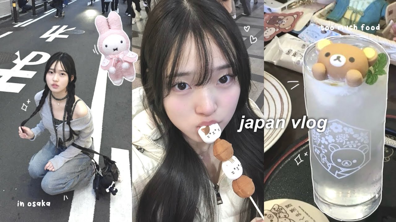JAPAN VLOG🍥 days in osaka, eating too much, dotonbori cruise, cute shopping & gachas, sanrio cafe