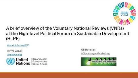 Stakeholder Participation in the VNRs at the HLPF 2023