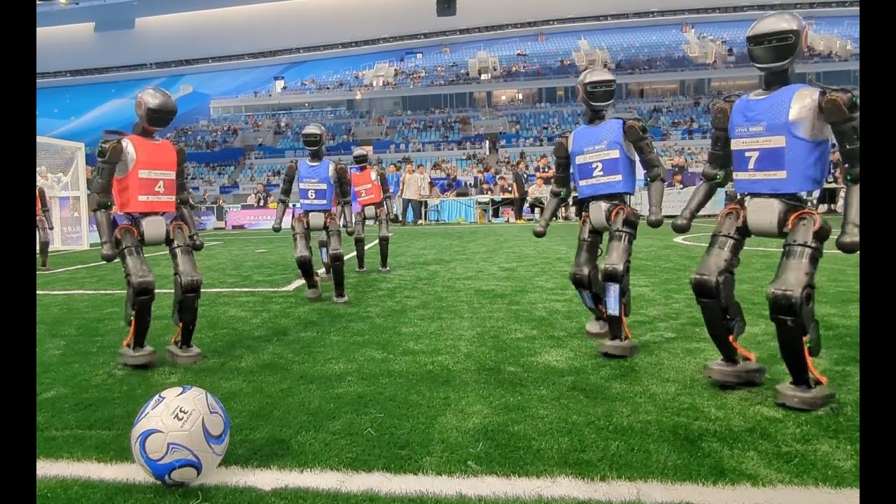 Semi Final 5 vs 5 Soccer - World Humanoid Robot Games - AI Football