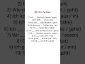 German test for beginners/check your german level/fill in the blanks/german language test #deutsch
