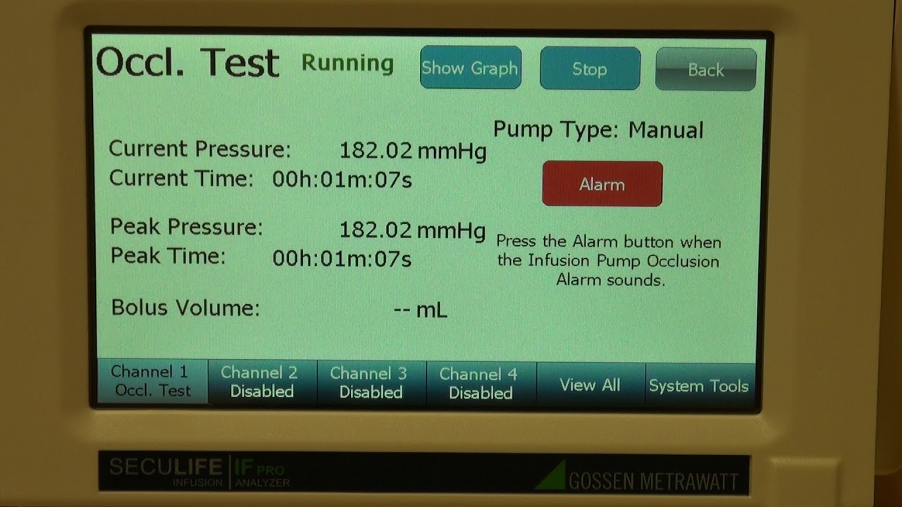 Seculife IF PRO testing Fresenius Agilia infusion pump Part 4