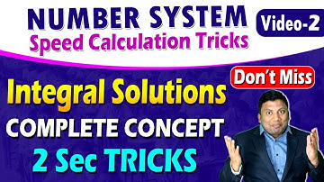Number Of Integral Solutions | Number System Speed Calculation Tricks By Anil Nair | Speed Maths