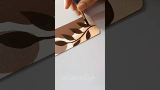 Aesthetic Shades of Brown Boho Art Bookmark 🤎🟤 Minimal Abstract Painting #bookmark #bohoart #diy