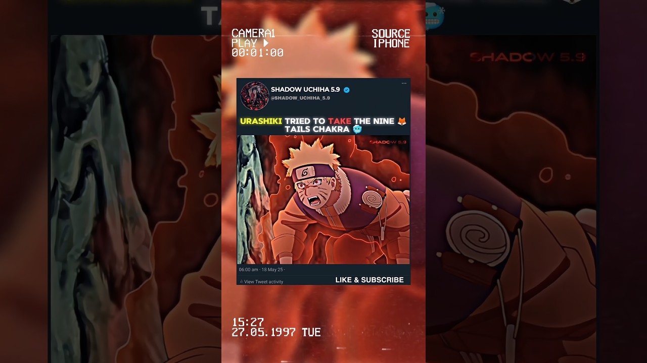 Urashiki tried to take the nine tails chakra 🥶 